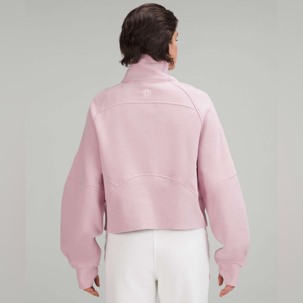 Lululemon Scuba Oversized Funnel Neck Half Zip in Pink Peony Size M/L - Picture 2 of 8